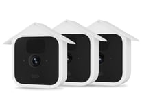 HOLACA Silicone Cover Skin Compatible with All New Blink Outdoor Camera -Waterproof Protective,Soft, Lightweight, Reliable, and Durable Silicone for Blink Outdoor Home Security Camera (White 3Pack)