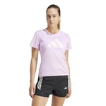 adidas Femme Run It Stripes Tee, Bliss Lilac, S