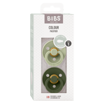 BIBS - Pacifier Colour 2 PACK - Sage/Hunter Green - Size 1