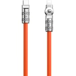 Dudao L24CL USB-C till vinklad Lightning-kabel 30W 1m 180° rotation orange