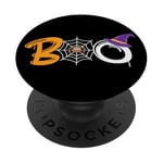 Boo avec araignées – Costume d'Halloween Boo fantôme pour femme PopSockets PopGrip Adhésif