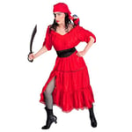 WIDMANN MILANO PARTY FASHION - Costume femme pirate des Caraïbes, robe, ceinture, bandana, cache-œil, pirate, carnaval, fête à thème