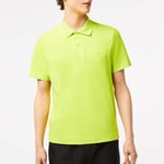 Lacoste Mens Regular Fit Movement Piqué Polo Shirt in Yellow material_cotton - Size Small