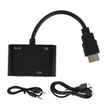 HD Multimedia Interface till VGA HD Multimedia Interface Adapter 1920x1080 HDTV Adapter för Dator Skrivbord Laptop PC