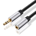 Audio Extension Cable 12M,Audio Auxiliary Stereo Extension Audio Cable 3.5mm Stereo Jack Male to Female, Stereo Jack Cord for Phones, Headphones, Speakers, Tablets, PCs and More(12M/40Ft)