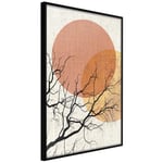 Plakat - Double Moon - 20 x 30 cm - Sort ramme