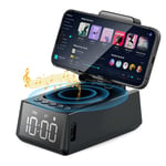 3 in 1 Wireless Bluetooth Speaker with Loud Alarm Clock Cell Phone Stand TF6202