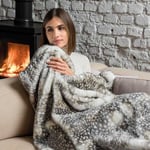 Dreamland Hygge Days Luxury Faux Fur Warming Throw Fallow Deer