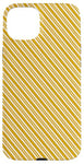 iPhone 15 Plus Mustard Yellow White Striped Stripes Pattern Case