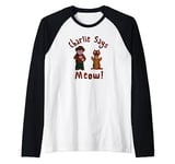 Charlie Says Meow Raglan Baseball Tee