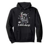 Skeleton Halloween Mery Christmas Happy Hallothanksmas Pullover Hoodie