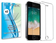 2x Sdtek Tempered Glass Screen Protector For Iphone 5 / 5s / Se / 5c