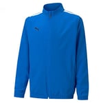 PUMA Mixte enfant Teamliga Sideline Jkt Jr veste, Bleu Électrique Limonade Blanc, 10 ans EU