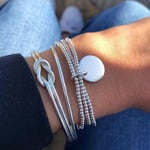 Letapi Bohemian Handgjorda Vävda Hjärta Long Tassel Armband Sets Kvinnor Nya Grå Rep Kedja Armband Smycken Jul Gi Gi Gis Tåg B00113