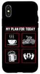 iPhone X/XS Classic Motorcycle Biker Plan For Today Coffee Beer Case