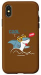 Coque pour iPhone X/XS Cool Dude – Soyez votre auto-rester au frais – Requin cool avec lunettes