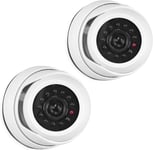 Caméra De Surveillance Factice - Lot 2X Fausse Caméra Cctv Avec Led Sécurité Maison Ou Magasin - Dôme Dissuasif Pour Intérieur, 1080P - Blanc[CAM07237]