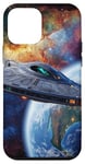 Coque pour iPhone 12 mini Conception de vaisseau spatial Sci-Fi explorant la galaxie