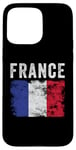 Coque pour iPhone 15 Pro Max Drapeau de la France vieilli – Hommes, femmes, enfants – Drapeau français