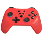 Manette Switch Pro Sans Fil Pour Nintendo Switch/Lite/Oled - Rouge - Gyroscope 6 Axes, Support De Mouvement, Double Turbo Réglable, Manette De Jeu À Distance Améliorée