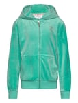 Juicy Couture Diamante Zip Through Hoodie Grön