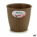 Urtepotte Stefanplast Brun Plastik 14 x 13 x 14 cm (12 enheder)