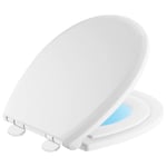 Delta Faucet 823902-N-WH Sanborne Round Potty Training Nightlight Toilet Seat with Slow Close, White