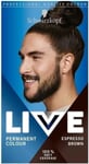 Live Men Permanent Hair Colour, Fade Resistant Hair Dye, 880 Espresso Brown, 1 1