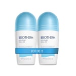 BIOTHERM - Deo Pure - Lot de 2 x 75 ml - Déodorant Roll-On - Anti-Transpirant 48H - Au Complexe Minéral Actif - Pour Tous Types de Peau Même Sensibles