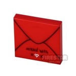 Printed Tile 2x2 - Card Envelope - With Love - Red