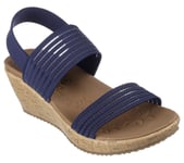 Skechers Beverlee Sheer Luck Womens Navy Wedge Summer Strap Sandals