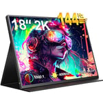 UPERFECT Moniteur de jeu portable 18 2K 144 Hz, 100 % DCI-P3 pour ordinateur portable PC mobile Mac Xbox