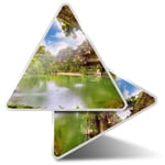 2 x Triangle Stickers  7.5cm - Hamilton Pool Sinkhole Texas USA  #16167