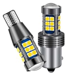 T15 W16W 12V-24V (2-pack) LED-bilglödlampa 921 912, 800 lm vit 6500K, för bilens LED-backljus, parkering, backljus.