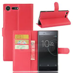 Sony Xperia XZ Premium      PU Wallet Case    [Red]