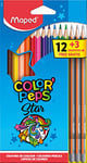 Maped Color'peps Star Crayons de couleur triangulaires - Ergonomiques