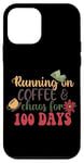 Coque pour iPhone 12 mini T-shirt Running On Coffee & Chaos For 100 Days