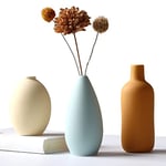 Abbittar Lot de 3 vases en céramique de style minimaliste pour décoration d'intérieur rustique, décoration de ferme moderne, décoration de salon, décoration d'étagère, table, bibliothèque, cheminée et