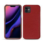 Coque cuir Apple iPhone 11 - Coque arrière - Rouge - Cuir grainé - Neuf