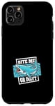 Coque pour iPhone 11 Pro Max Mordez-moi ou ne martelez pas un requin amateur de baleines blanches