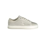 Calvin Klein Baskets Cupsole Homme Classic Low Laceup Chaussures, Gris (O Mushroom/B White), 43