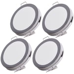 Etc-shop - Spot encastrable led plafonnier cuisine spot encastrable chrome plafonnier rond, 6W 500lm blanc chaud, DxH 8,5x1,5 cm lot de 4