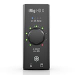 Interface audio de guitare iRig HD X pour iPhone, iPad, Mac, iOS et PC avec câbles USB-C, Lightning et USB et enregistrement de musique 24 bits 96 kHz