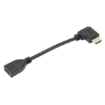 HD Multimedia Interface Cable 0.15m/ 0.5ft Extender High Speed Left Bend 90 QCS