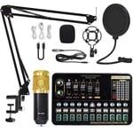 Podcast Equipment Bundle Live Sound Card Variant Bm800 Microphone Complete8334