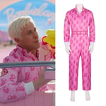 Vuxen Barbie Outfit För Män Ken Cosplay Kostymer Rosa Overall 2XL