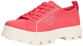 bugatti Femme Daiquiri Chaussures à Lacets, Rouge Clair argenté, 38 EU