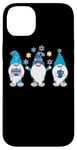 Coque pour iPhone 14 Plus Nains de jardin Hanukkah Shalom - Chapeaux bleus