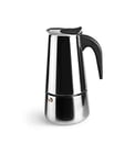 Ibili - Cafetière à Expresso Moka, 2 Tasses, 100 ml, Acier Inoxydable, Compatible avec les Plaques à Induction, Argenté