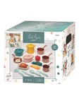 Ecoiffier Play Set Pans and Play Food with Cardboard Stove 20 pieces.